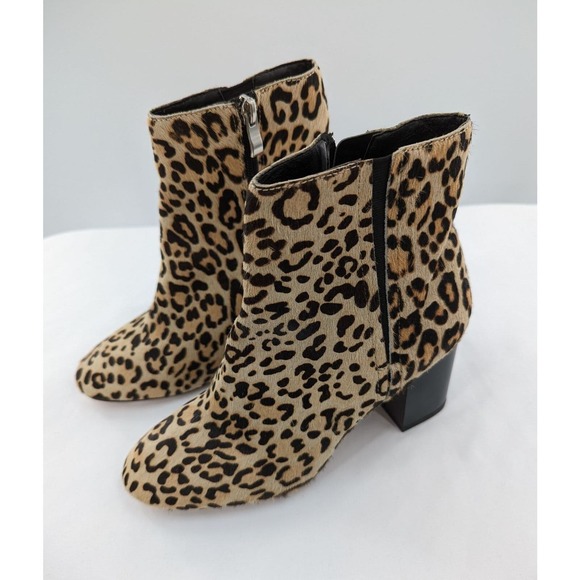 Halogen Boot Leopard Print Block Heel Bootie 6M NEW - Picture 10 of 10
